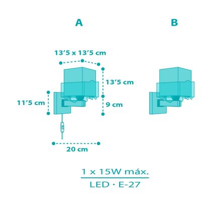 Dalber 63319 - Bērnu sienas lampa HAPPY JUNGLE 1xE27/15W/230V