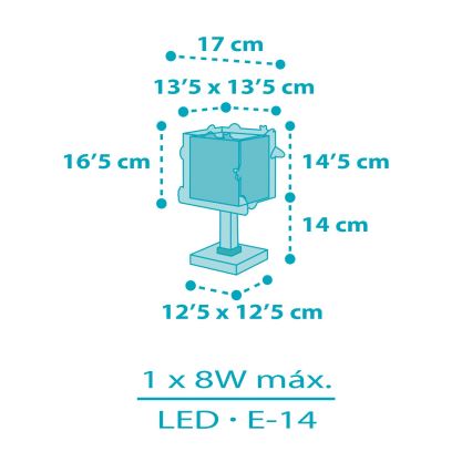 Dalber 63351 - Bērnu lampiņa ROCKET 1xE14/8W/230V