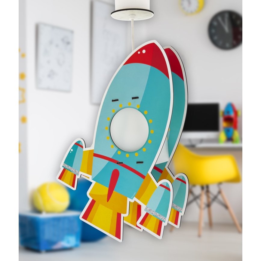 Dalber 63357 - Bērnu lustra ROCKET 1xE27/15W/230V