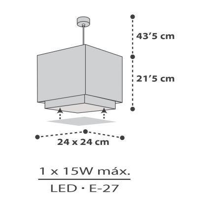 Dalber 63372 - Bērnu lustra LITTLE PIXEL 1xE27/15W/230V