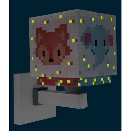 Dalber 63379 - Bērnu sienas gaismeklis LITTLE PIXEL 1xE27/15W/230V