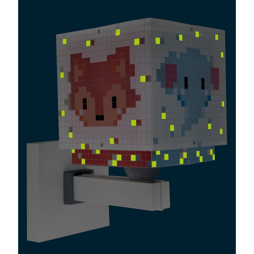 Dalber 63379 - Bērnu sienas gaismeklis LITTLE PIXEL 1xE27/15W/230V