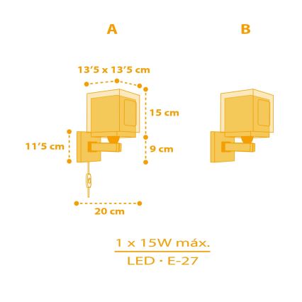 Dalber 63409 - Bērnu sienas lampa MY FARM 1xE27/15W/230V