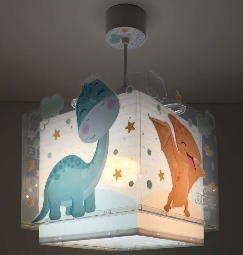 Dalber 63452 - Bērnu griestu lampa BABY DINOS 1xE27/15W/230V daudzkrāsaina