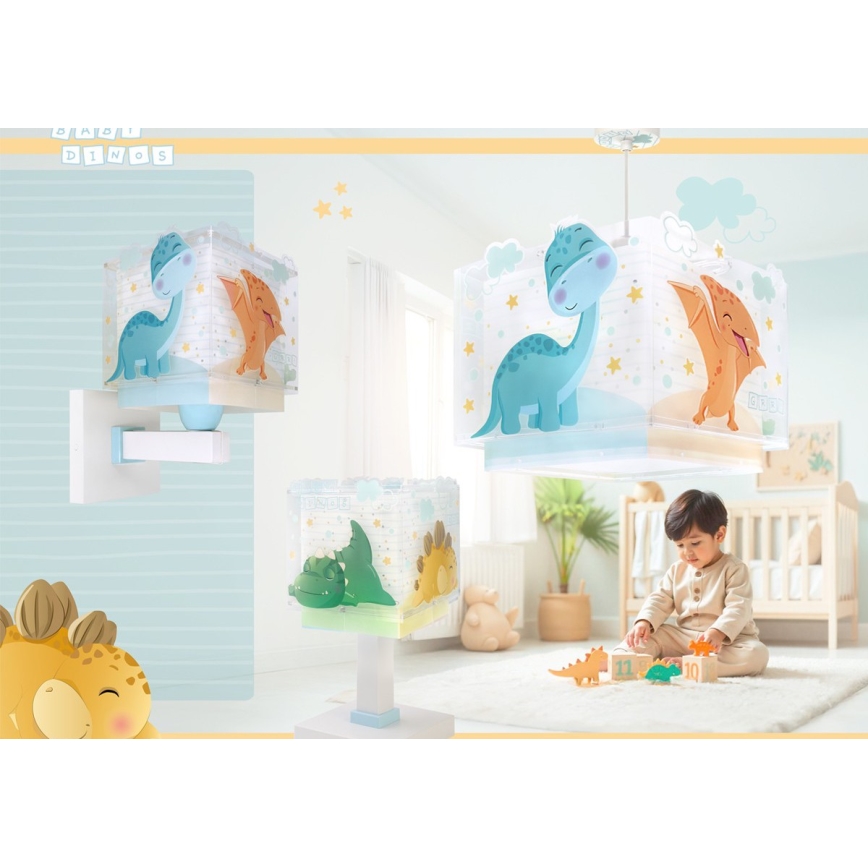 Dalber 63452 - Bērnu griestu lampa BABY DINOS 1xE27/15W/230V daudzkrāsaina