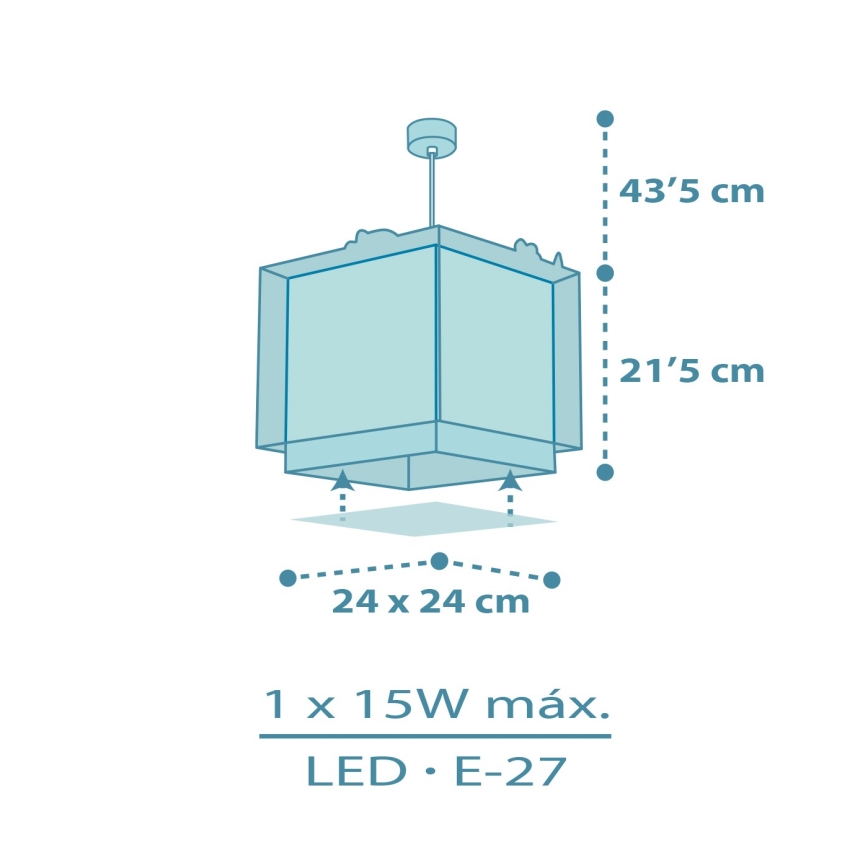 Dalber 63452 - Bērnu griestu lampa BABY DINOS 1xE27/15W/230V daudzkrāsaina