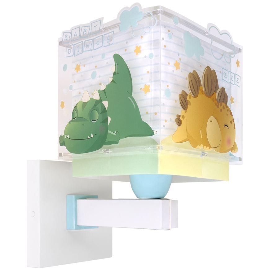 Dalber 63459 - Bērnu sienas lampa BABY DINOS 1xE27/15W/230V daudzkrāsaina