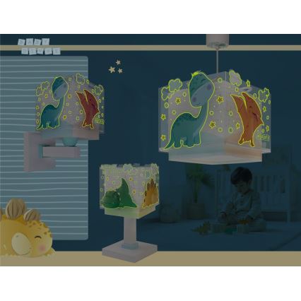 Dalber 63459 - Bērnu sienas lampa BABY DINOS 1xE27/15W/230V daudzkrāsaina