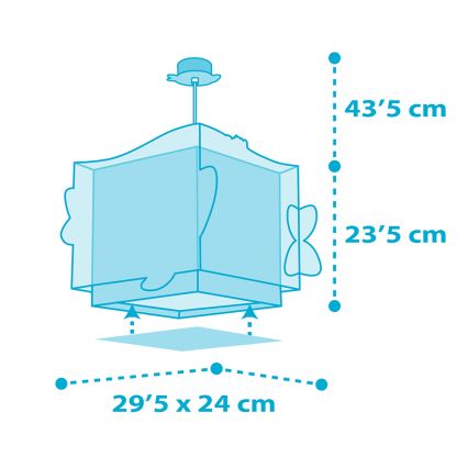 Dalber 63472 - Bērnu lustra BABY SHARK 1xE27/60W/230V