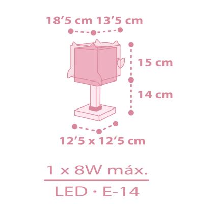 Dalber 64481 -  Bērnu lampiņa LITTLE FRIENDS 1xE14/8W/230V