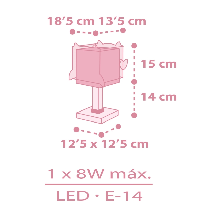 Dalber 64481 -  Bērnu lampiņa LITTLE FRIENDS 1xE14/8W/230V