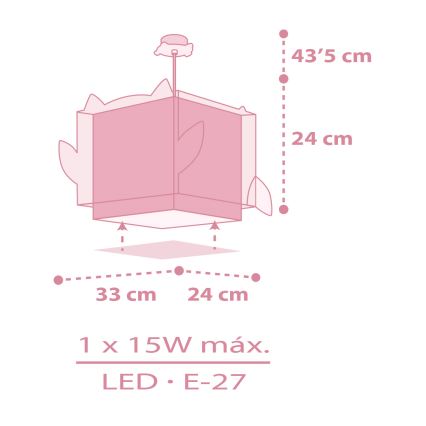 Dalber 64482 - Bērnu lustra LITTLE FRIENDS 1xE27/15W/230V