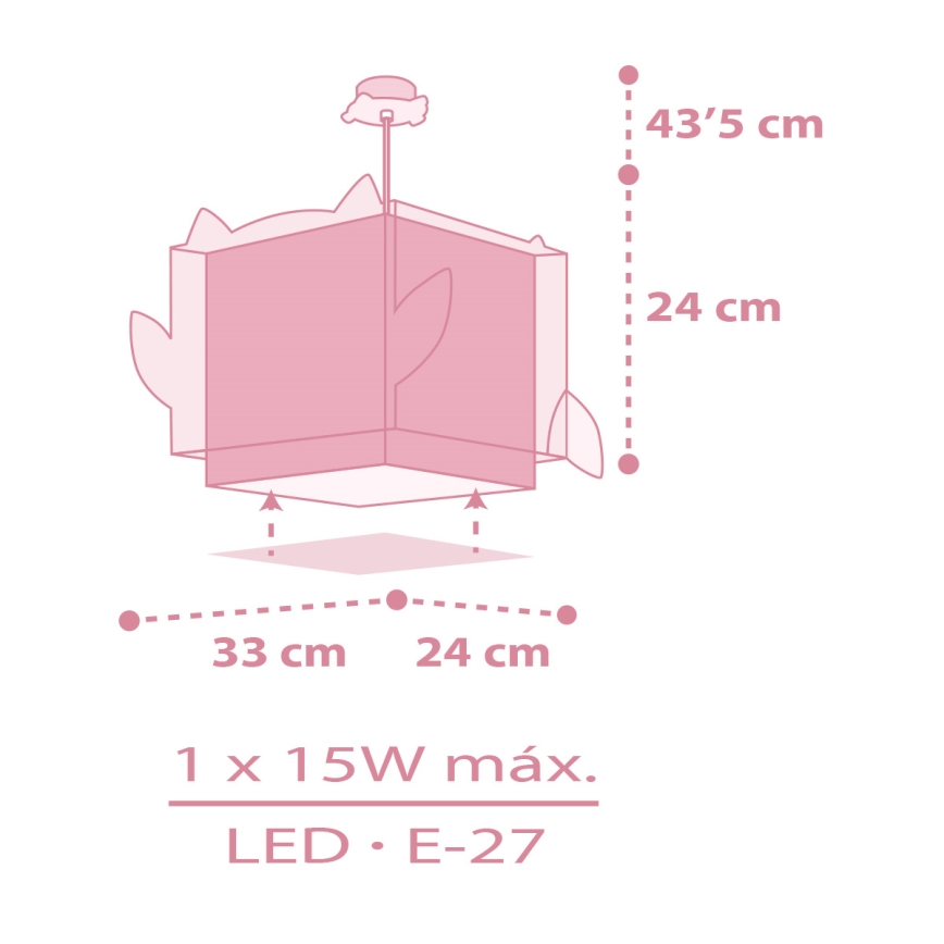Dalber 64482 - Bērnu lustra LITTLE FRIENDS 1xE27/15W/230V