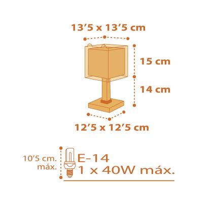 Dalber 64561 - Bērnu lampa LITTLE TIGER 1xE14/40W/230V