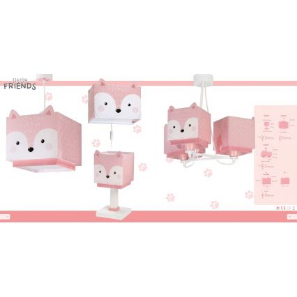 Dalber 64582 - Bērnu lustra LITTLE FOX 1xE27/60W/230V
