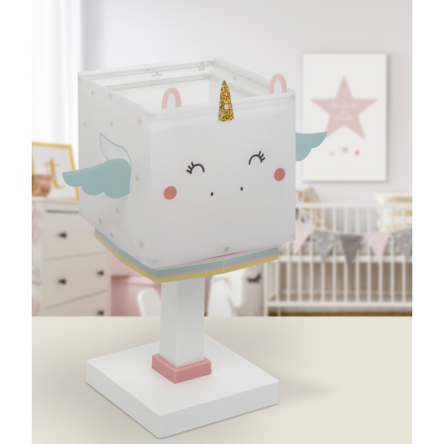 Dalber 64591 - Bērnu lampiņa LITTLE UNICORN 1xE14/8W/230V
