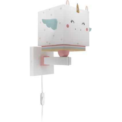 Dalber 64599 - Bērnu sienas lampa LITTLE UNICORN 1xE27/15W/230V