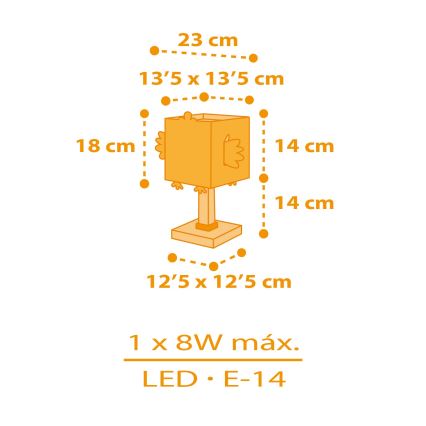 Dalber 64641 - Bērnu lampiņa LITTLE CHICKEN 1xE14/8W/230V