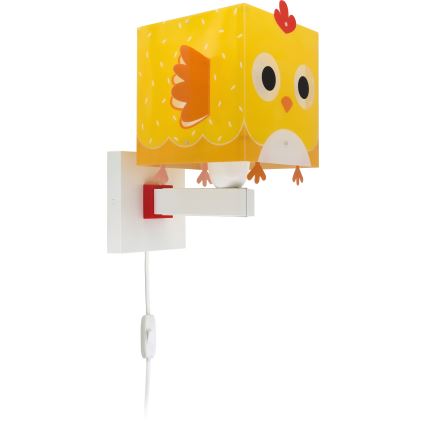 Dalber 64649 - Bērnu sienas lampa LITTLE CHICKEN 1xE27/15W/230V