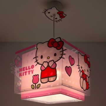 Dalber 73262 - HELLO KITTY bērnu lustra 1xE27/15W/230V rozā