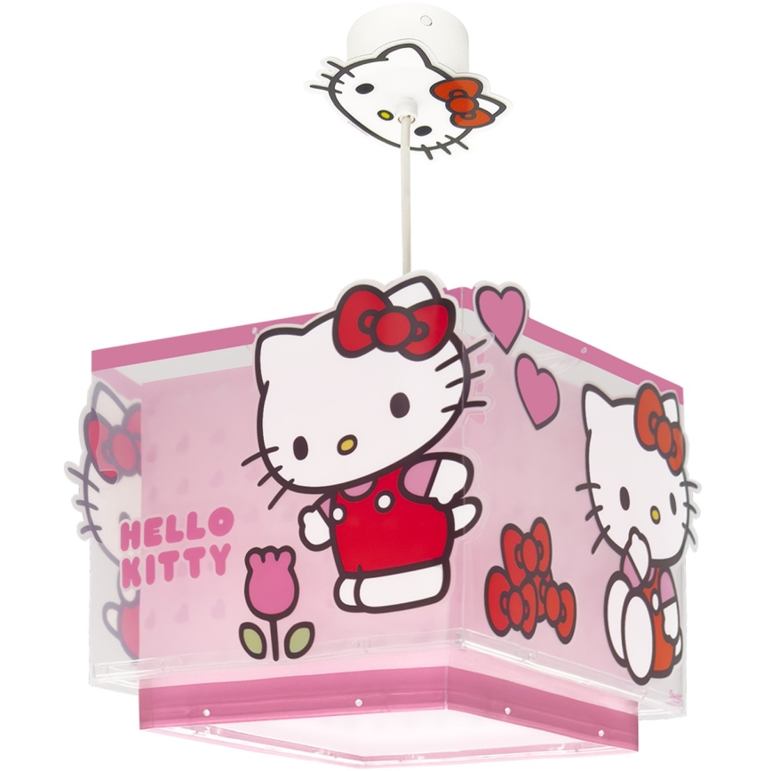 Dalber 73262 - HELLO KITTY bērnu lustra 1xE27/15W/230V rozā
