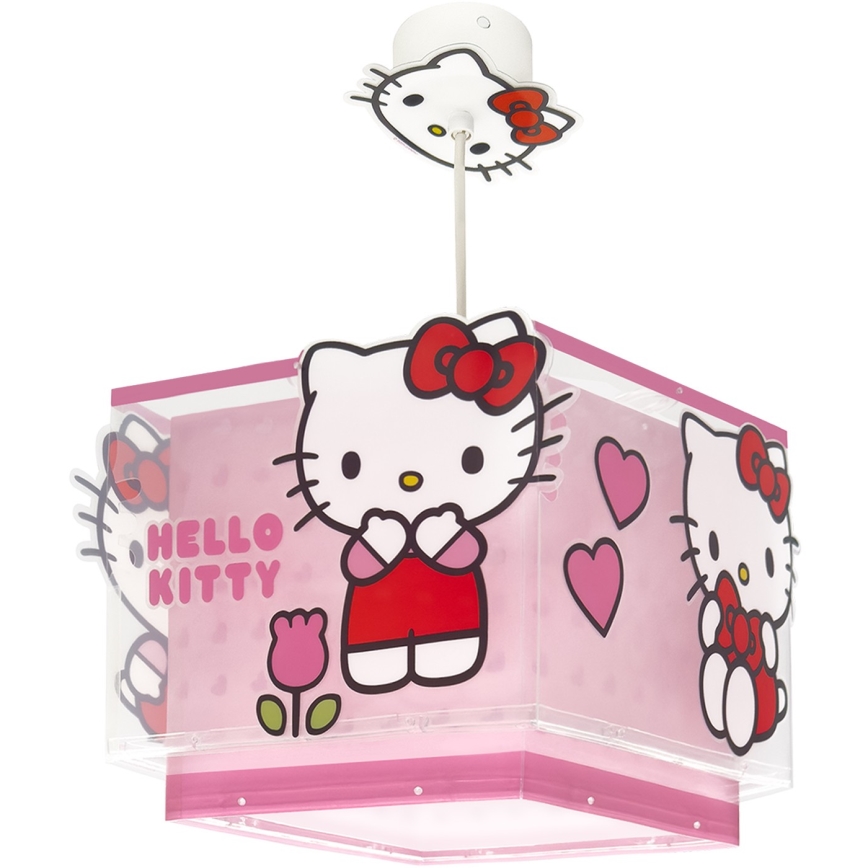 Dalber 73262 - HELLO KITTY bērnu lustra 1xE27/15W/230V rozā