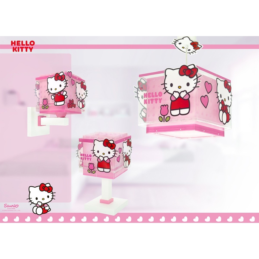 Dalber 73262 - HELLO KITTY bērnu lustra 1xE27/15W/230V rozā