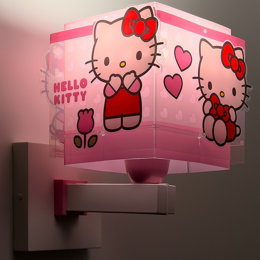 Dalber 73269 - Bērnu sienas lampa HELLO KITTY 1xE27/15W/230V rozā