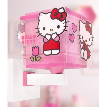 Dalber 73269 - Bērnu sienas lampa HELLO KITTY 1xE27/15W/230V rozā