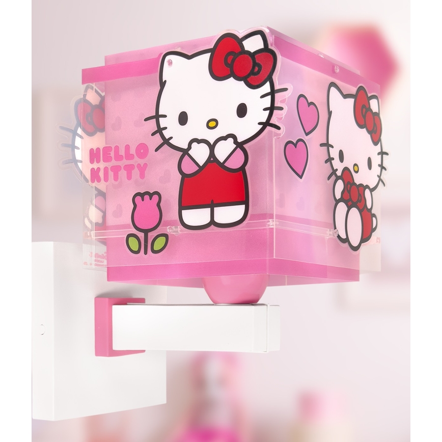 Dalber 73269 - Bērnu sienas lampa HELLO KITTY 1xE27/15W/230V rozā