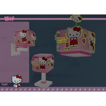 Dalber 73269 - Bērnu sienas lampa HELLO KITTY 1xE27/15W/230V rozā