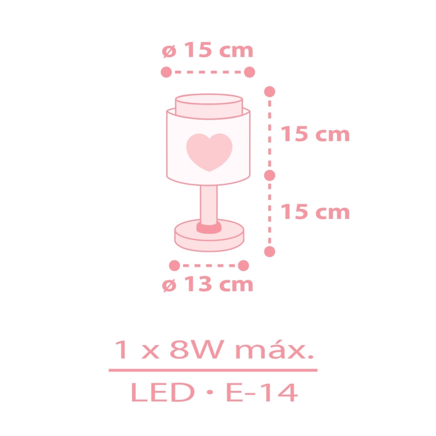 Dalber 76011S - Bērnu lampiņa BABY DREAMS 1xE14/8W/230V rozā