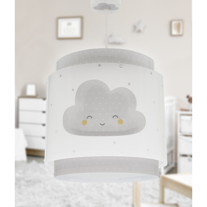 Dalber 76012E - Bērnu lustra BABY DREAMS 1xE27/15W/230V pelēka