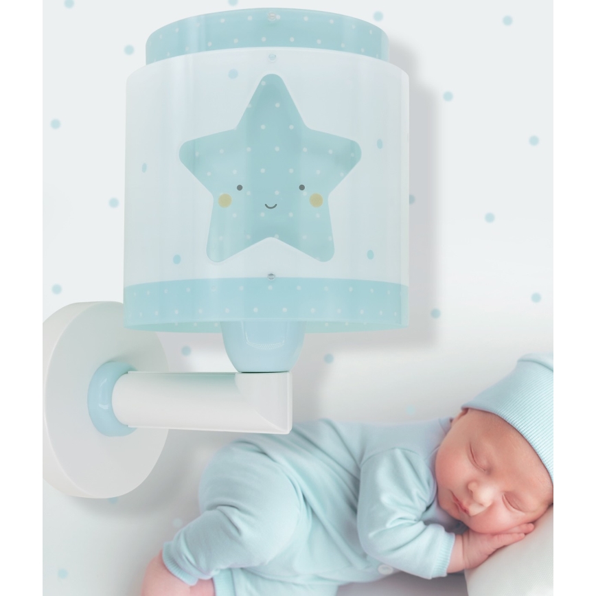 Dalber 76019T - Bērnu sienas lampa BABY DREAMS 1xE27/15W/230V zila