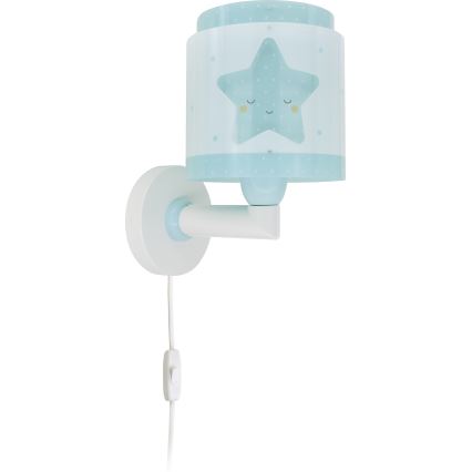 Dalber 76019T - Bērnu sienas lampa BABY DREAMS 1xE27/15W/230V zila