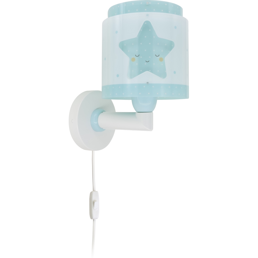 Dalber 76019T - Bērnu sienas lampa BABY DREAMS 1xE27/15W/230V zila