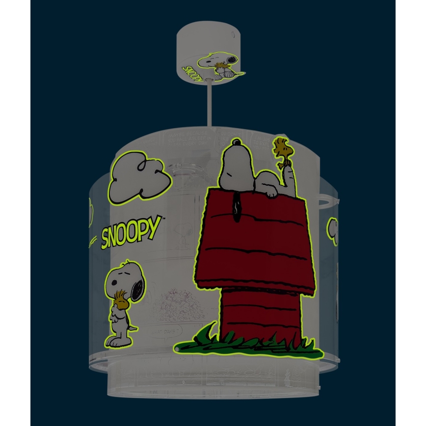 Dalber 76302 - Bērnu lustra SNOOPY 1xE27/15W/230V balta/sarkana