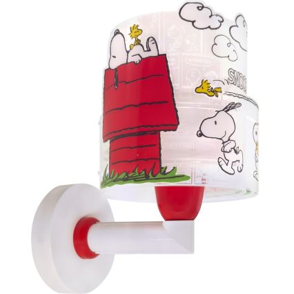 Dalber 76309 - Bērnu sienas lampa SNOOPY 1xE27/15W/230V balta/sarkana