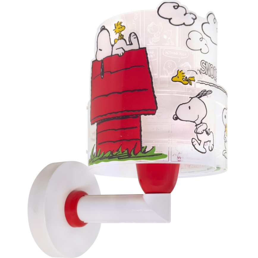 Dalber 76309 - Bērnu sienas lampa SNOOPY 1xE27/15W/230V balta/sarkana