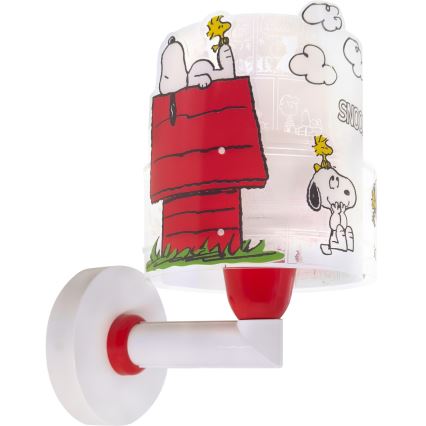 Dalber 76309 - Bērnu sienas lampa SNOOPY 1xE27/15W/230V balta/sarkana