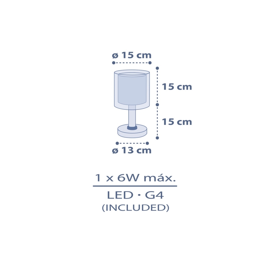 Dalber 76631 - LED bērnu lampiņa MOON DREAMS 1xG4/4W/230V zila