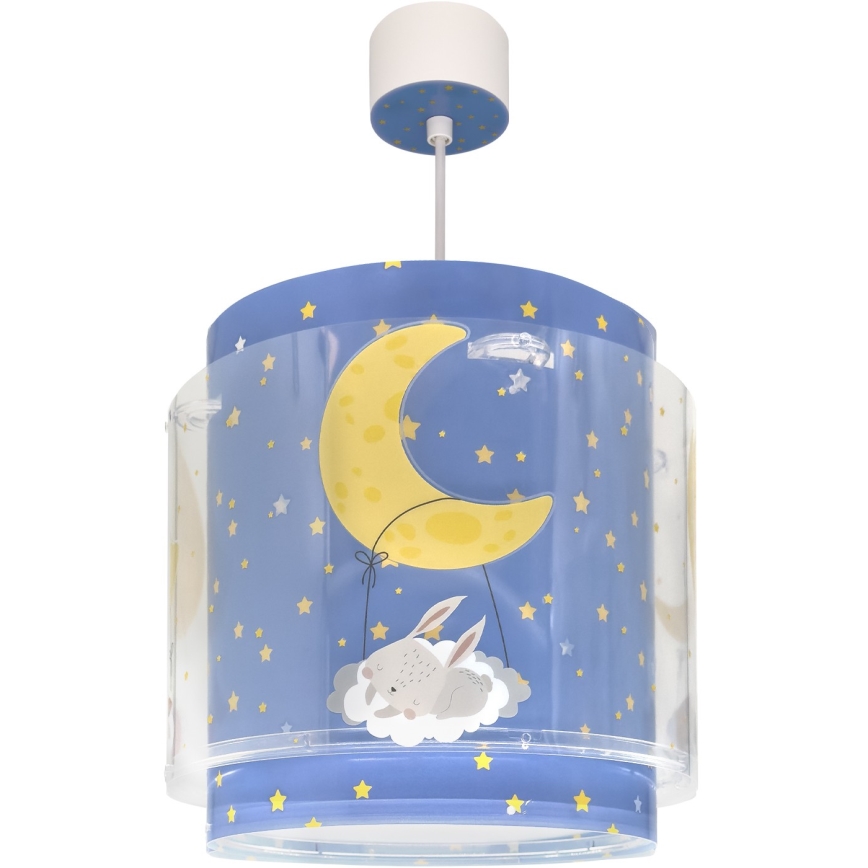 Dalber 76632 - Bērnu lustra MOON DREAMS 1xE27/15W/230V zila