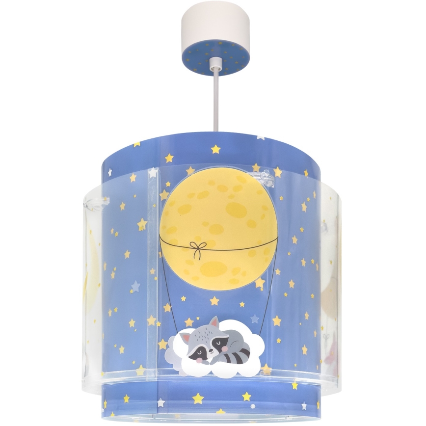 Dalber 76632 - Bērnu lustra MOON DREAMS 1xE27/15W/230V zila