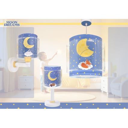 Dalber 76632 - Bērnu lustra MOON DREAMS 1xE27/15W/230V zila