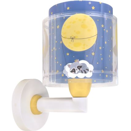 Dalber 76639 - Bērnu sienas lampa MOON DREAMS 1xE27/15W/230V zila