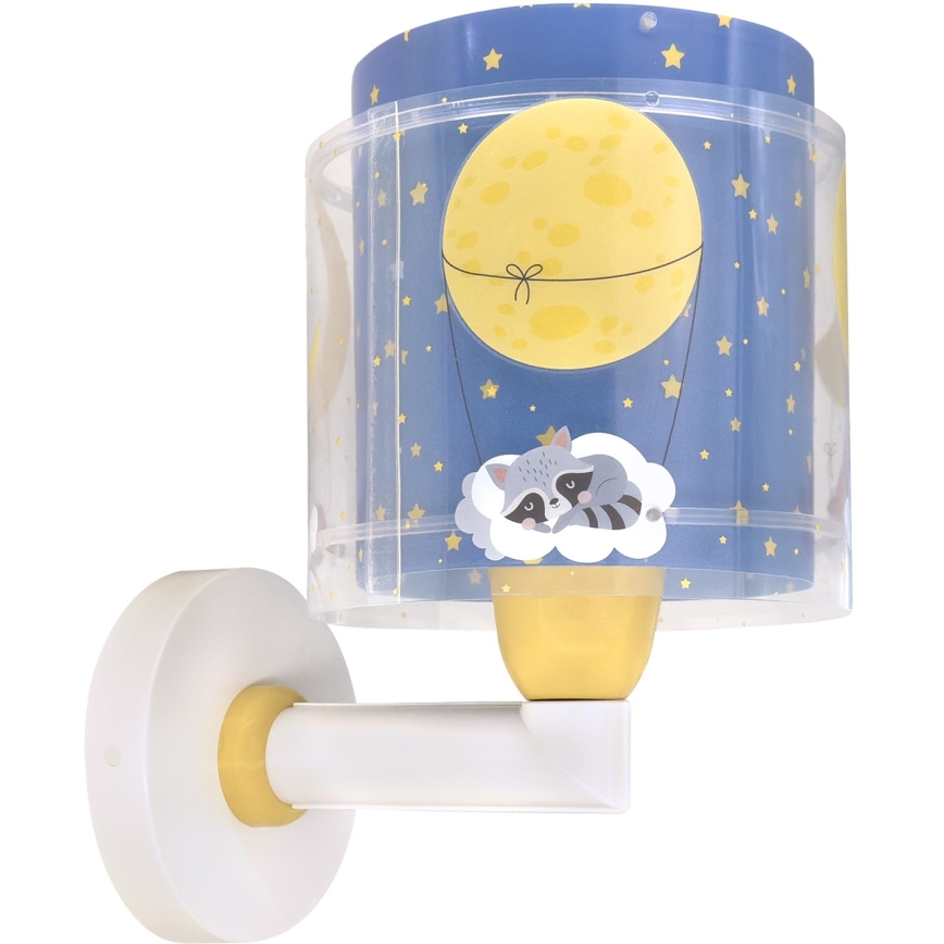 Dalber 76639 - Bērnu sienas lampa MOON DREAMS 1xE27/15W/230V zila