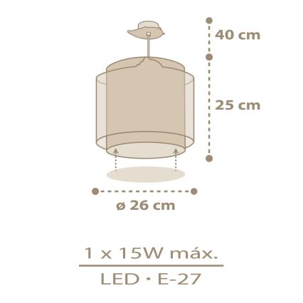 Dalber 76872 - Bērnu lustra BABY CHICK 1xE27/15W/230V