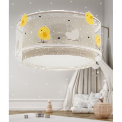 Dalber 76876 - Bērnu griestu lampa BABY CHICK 2xE27/15W/230V