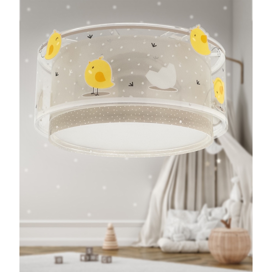 Dalber 76876 - Bērnu griestu lampa BABY CHICK 2xE27/15W/230V
