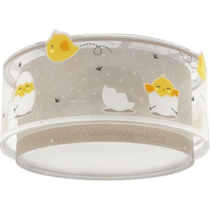 Dalber 76876 - Bērnu griestu lampa BABY CHICK 2xE27/15W/230V